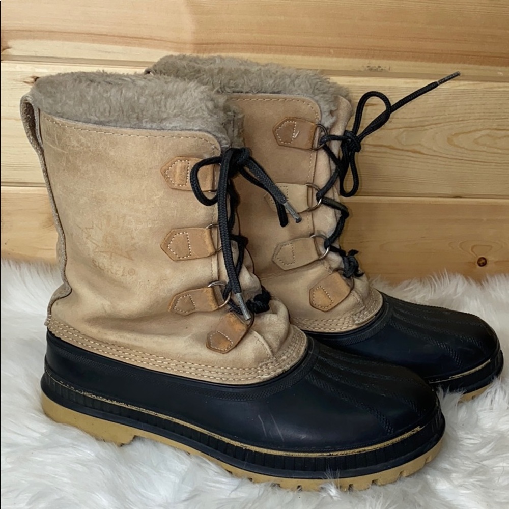 Sorel Kaufman Men's Leather Wool Winter Boots 9